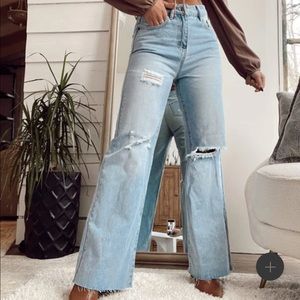 Wide Leg Slim Fit Denim
